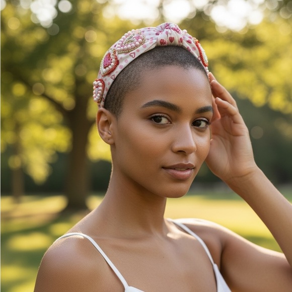 259. The Sweetheart Beaded Headband - Picture 2 of 4